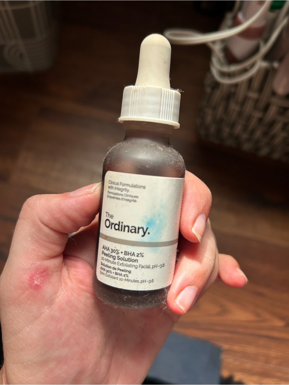 The Ordinary Peeling Solution Bottle — White with Light Blue Accent